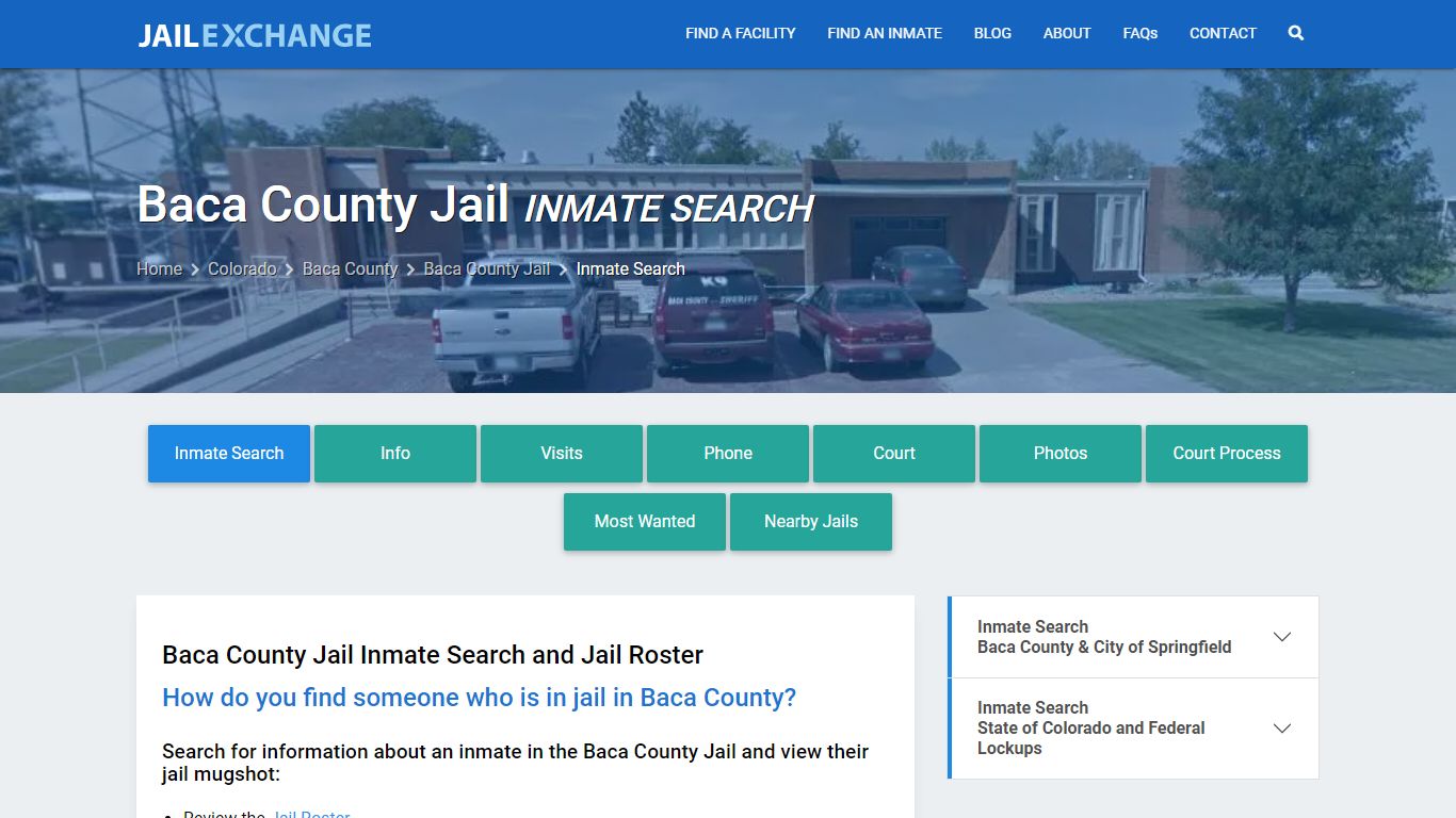 Inmate Search: Roster & Mugshots - Baca County Jail, CO