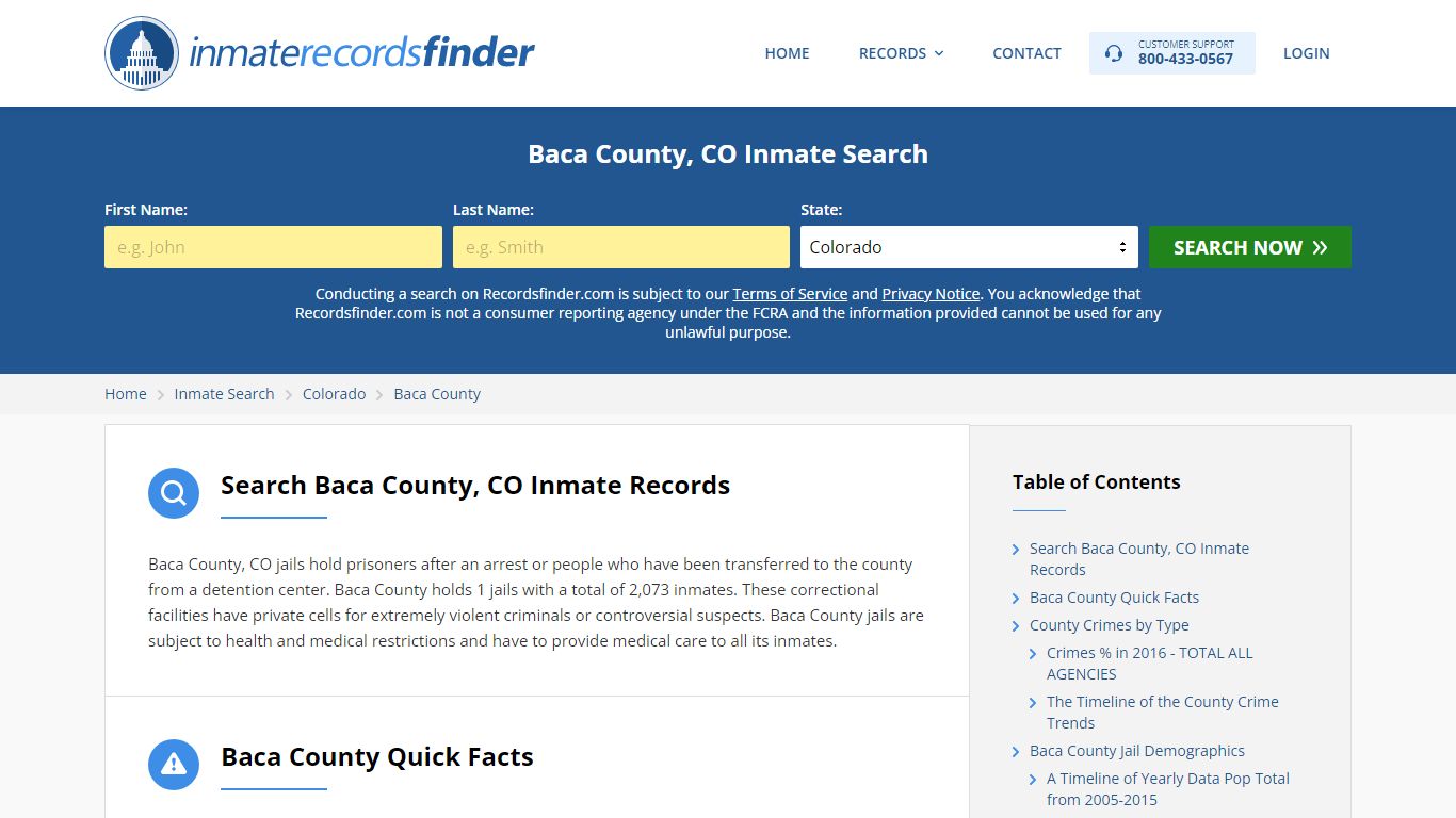 Baca County, CO Inmate Lookup & Jail Records Online